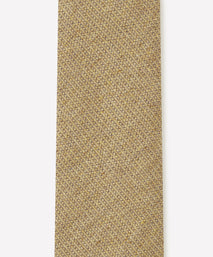 Pale Yellow Textured Slub Silk Tie