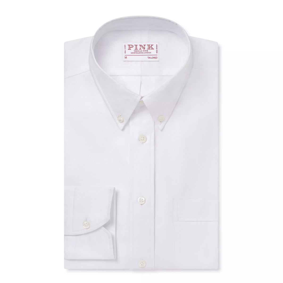 White Tailored Fit Smart Casual Button Down Weekend Oxford Shirt