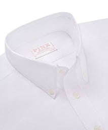 White Classic Fit Smart Casual Button Down Weekend Oxford Shirt