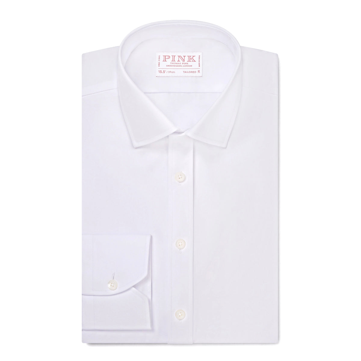 White Slim Fit Formal Double Cuff Ramses Poplin Shirt