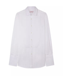 White Slim Fit Double Cuff Marcella Twill Evening Shirt