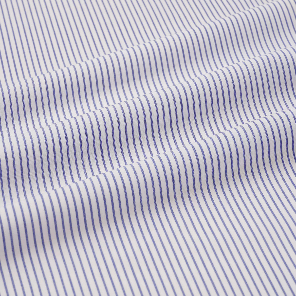 Deep Blue & White Tailored Fit Panama Medium Stripe Formal Shirt